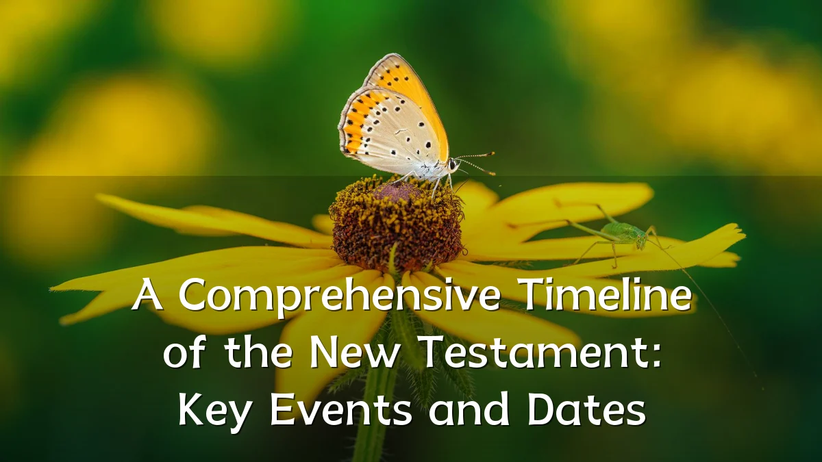 A Comprehensive Timeline of the New Testament: Key Events and Dates