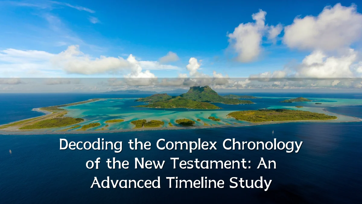Decoding the Complex Chronology of the New Testament: An Advanced Timeline Study