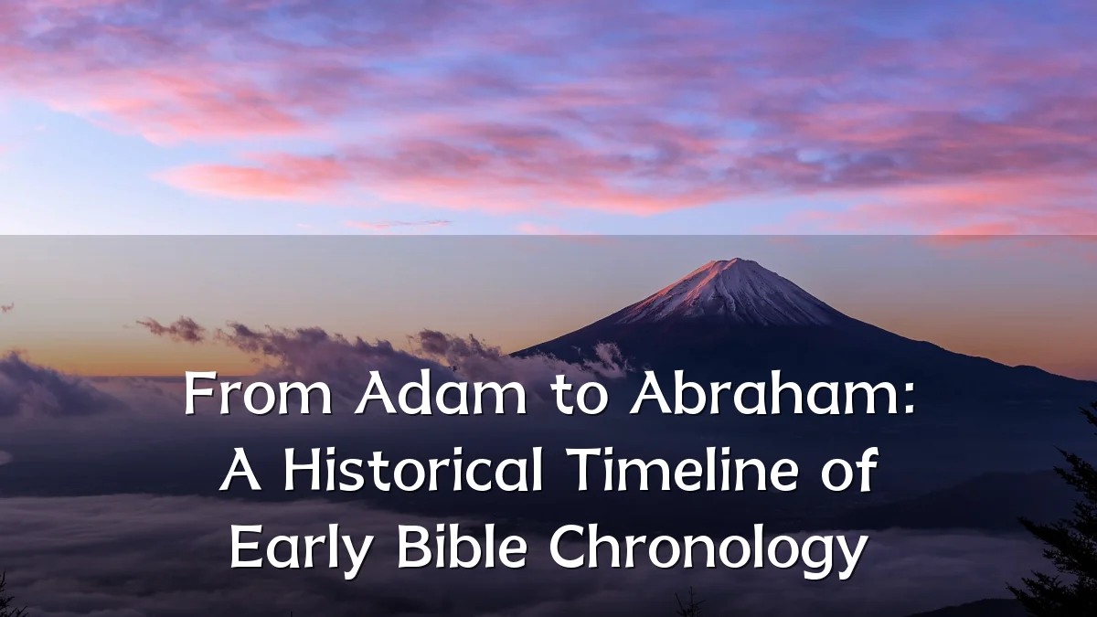 From Adam to Abraham: A Historical Timeline of Early Bible Chronology