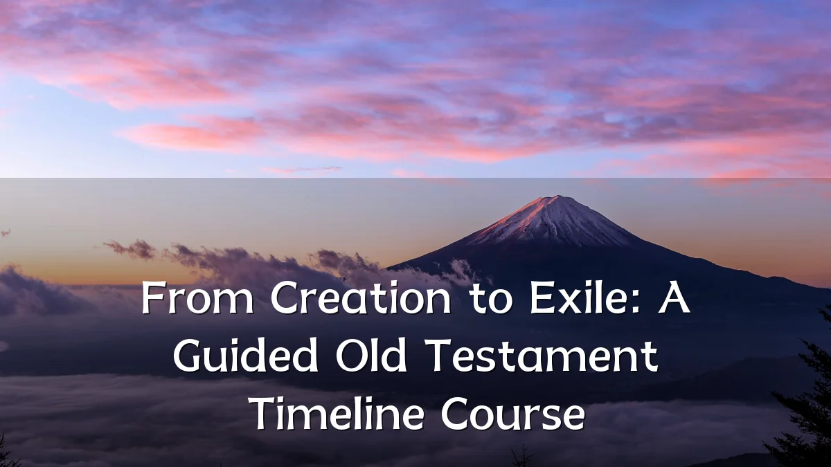 From Creation to Exile: A Guided Old Testament Timeline Course
