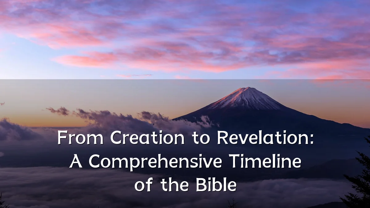 From Creation to Revelation: A Comprehensive Timeline of the Bible