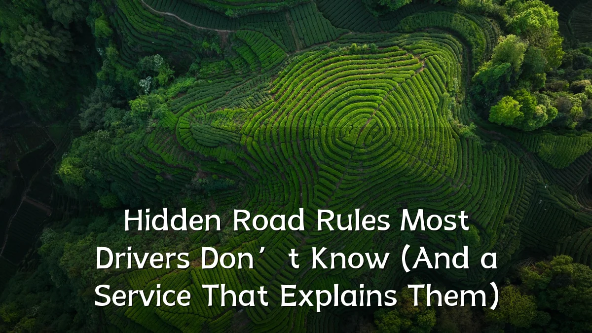 Hidden Road Rules Most Drivers Don’t Know (And a Service That Explains Them)
