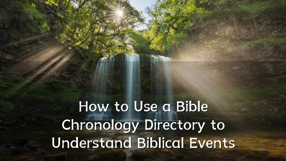 How to Use a Bible Chronology Directory to Understand Biblical Events
