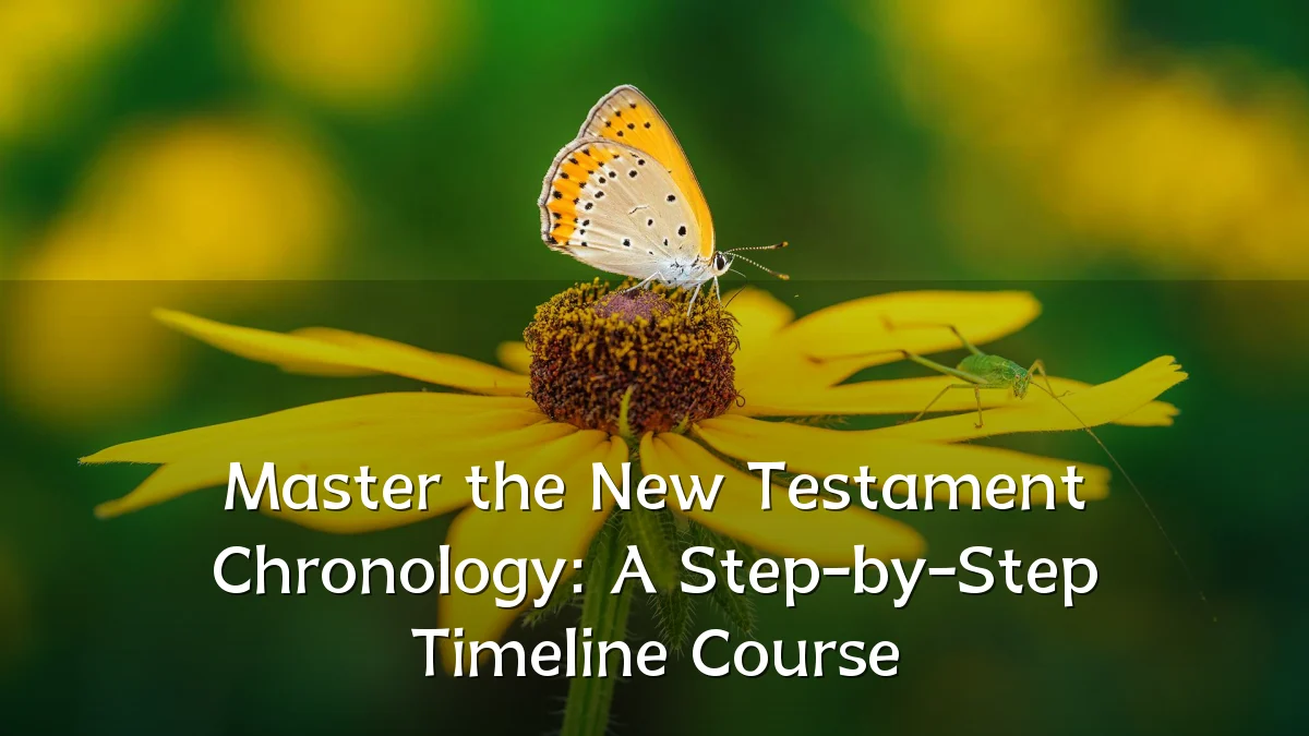 Master the New Testament Chronology: A Step-by-Step Timeline Course