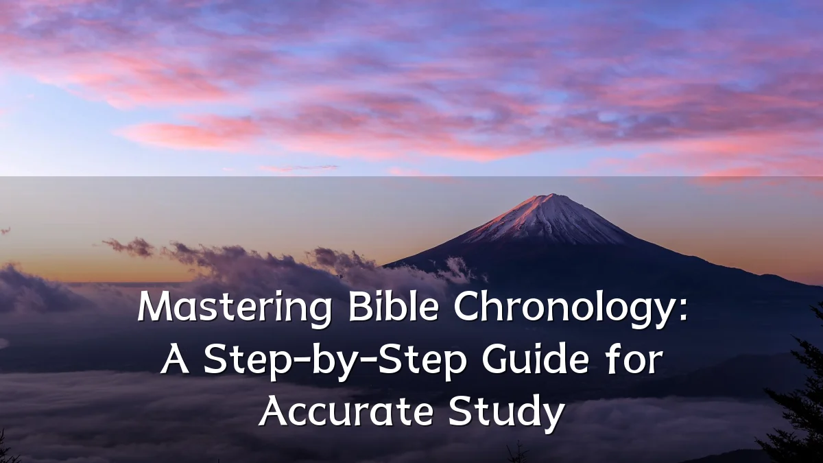 Mastering Bible Chronology: A Step-by-Step Guide for Accurate Study