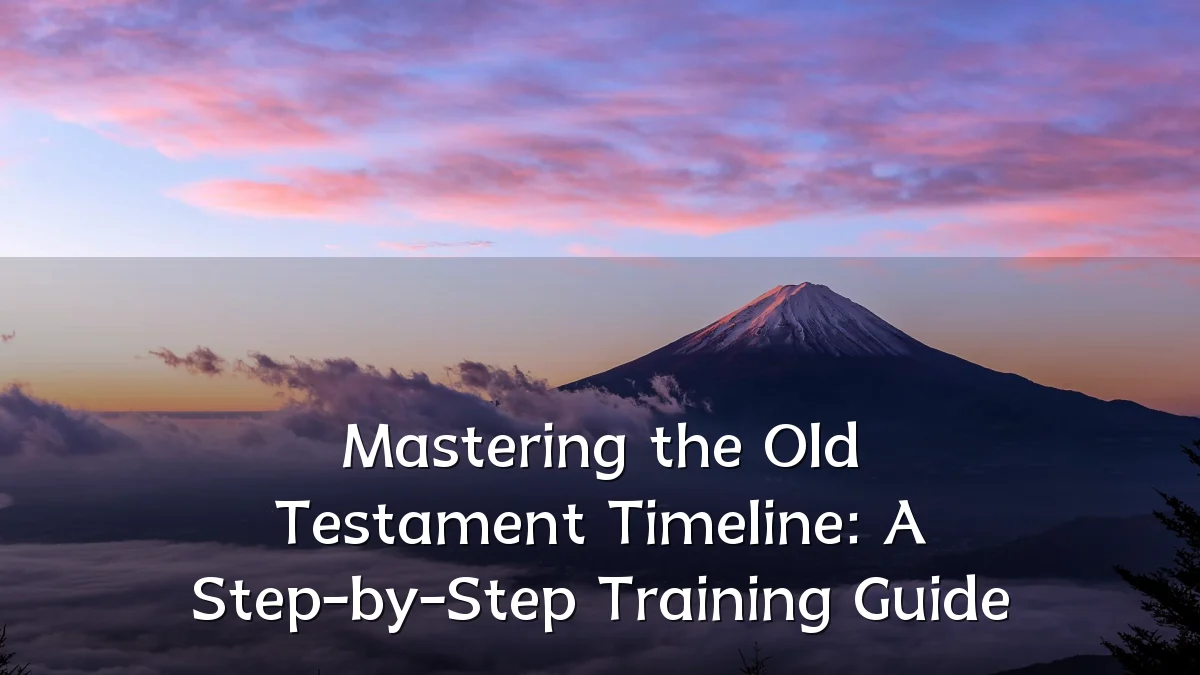 Mastering the Old Testament Timeline: A Step-by-Step Training Guide