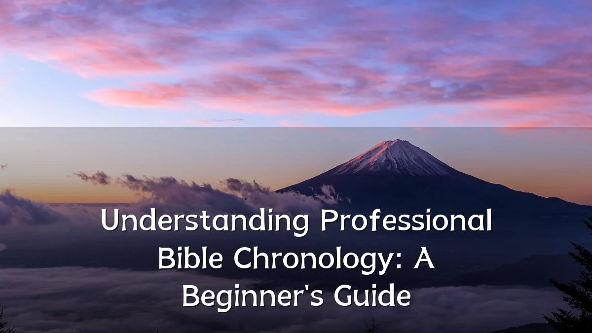 Understanding Professional Bible Chronology: A Beginner's Guide