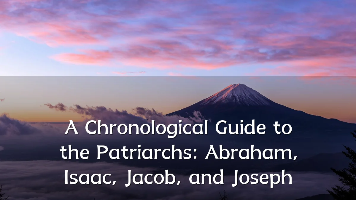 A Chronological Guide to the Patriarchs: Abraham, Isaac, Jacob, and Joseph