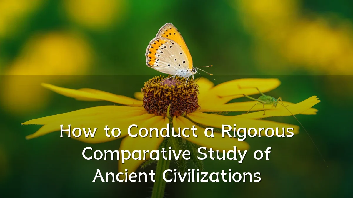 How to Conduct a Rigorous Comparative Study of Ancient Civilizations