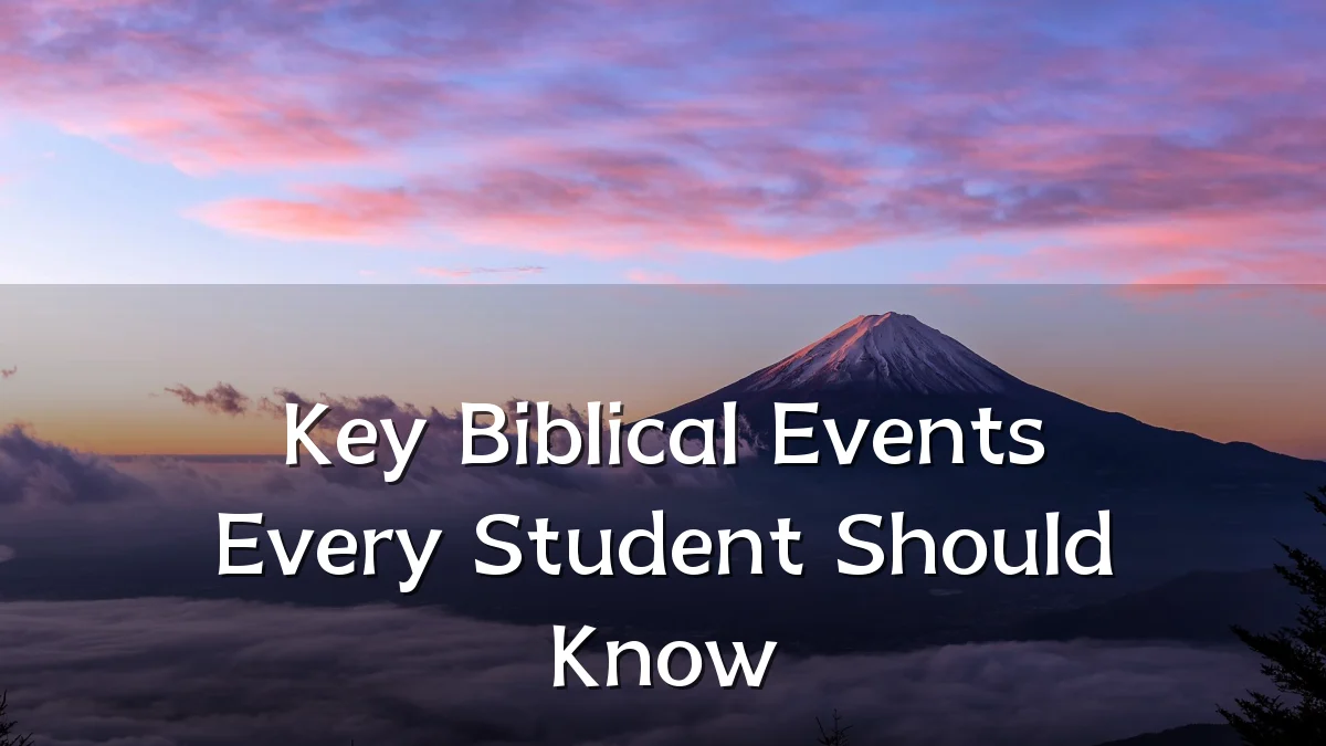 Key Biblical Events Every Student Should Know