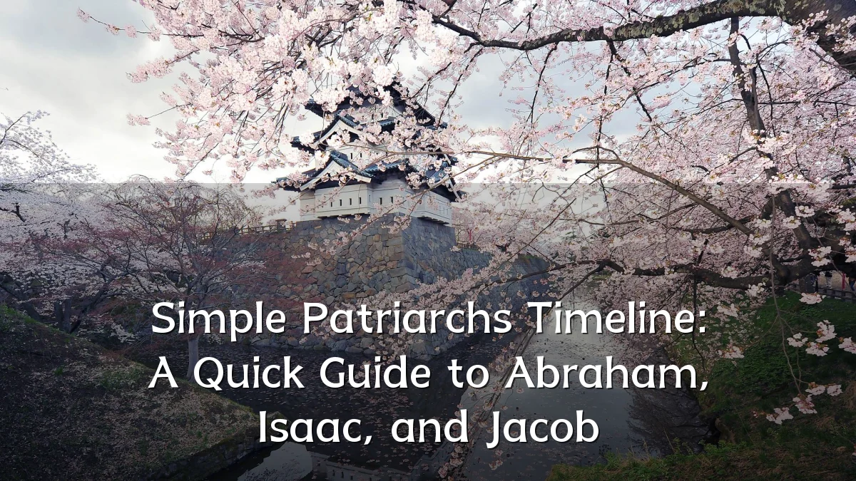 Simple Patriarchs Timeline: A Quick Guide to Abraham, Isaac, and Jacob