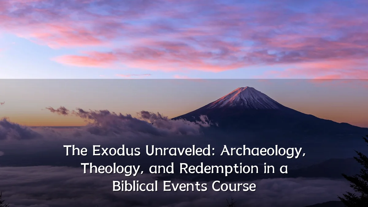 The Exodus Unraveled: Archaeology, Theology, and Redemption in a Biblical Events Course