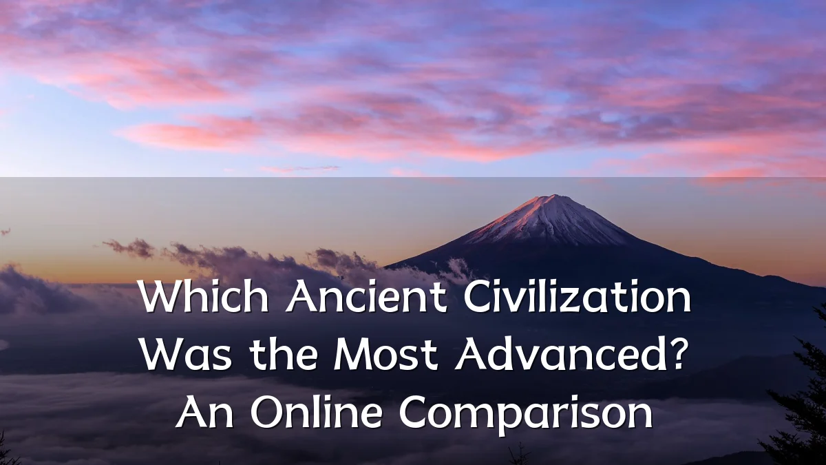 Which Ancient Civilization Was the Most Advanced? An Online Comparison
